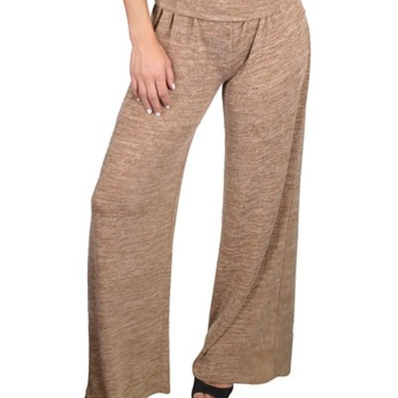 LJ Rose Pants - Palazzo pants Taupe M